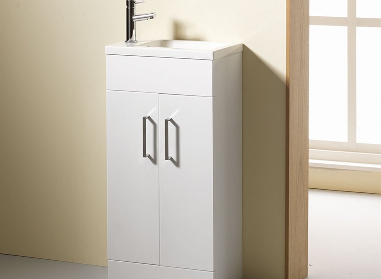 Eden 400mm Base Unit & Basin - Gloss White