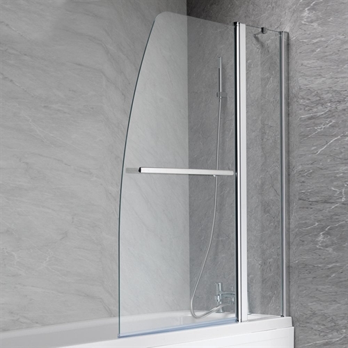 Ascent Double Curved Bath Screen - 1400 x 1100mm