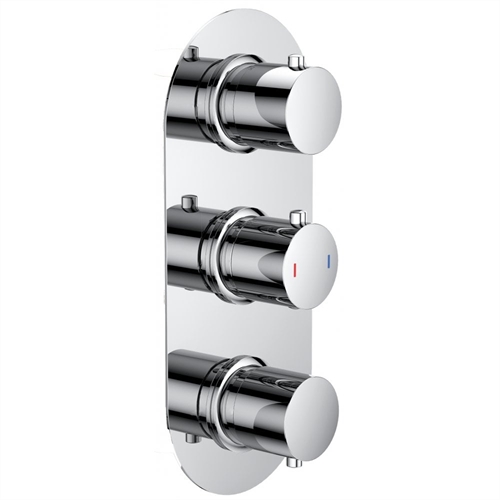 Ohio Triple Thermostatic Shower Valve with 3 Outlets (controls 3 functions, 2 at a time)