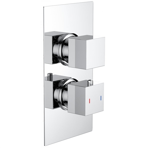 Nevada Twin Thermostatic Shower Valve with 1 Outlet (controls 1 function)