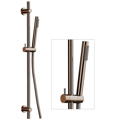 Tuscany Handset, Slide Bar & Hose - Brushed Bronze