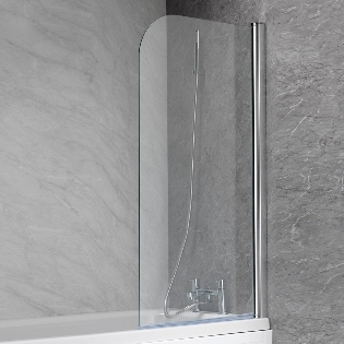 Genesis 700mm Curved Bath Screen - 1350 x 700mm