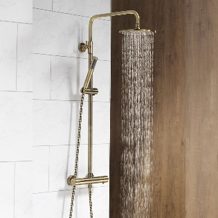 Charlotte Round Thermostatic Bar Valve and Riser Kit