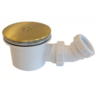 Ascent 90mm Shower Trap & Removable Waste - Brushed Brass
