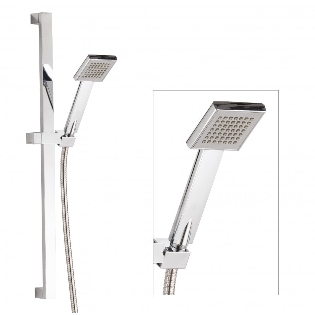 Square Handset, Slide Bar & Hose
