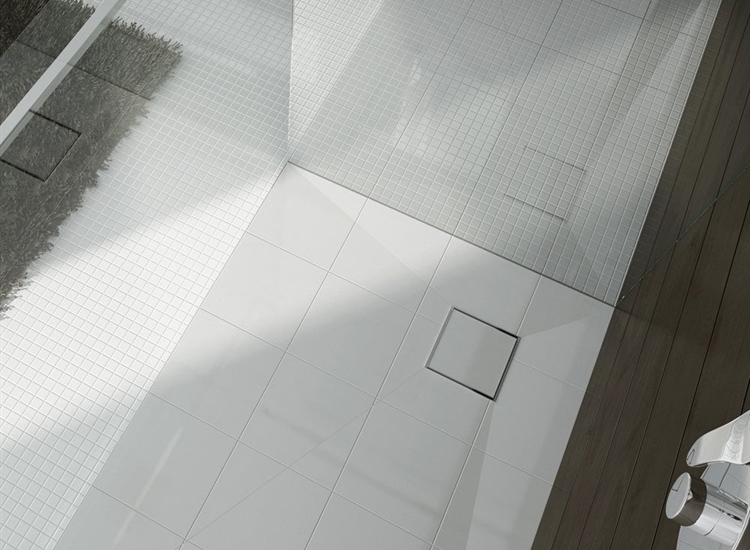 Ascent Square Drain Wetroom Shower Base