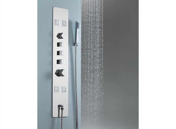 Nevada Recessed Shower Panel with BodyJets & Handheld Shower Kit