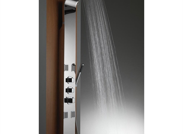 Nevada Shower Column with Rainfall Head, Body Jets & Shower Kit