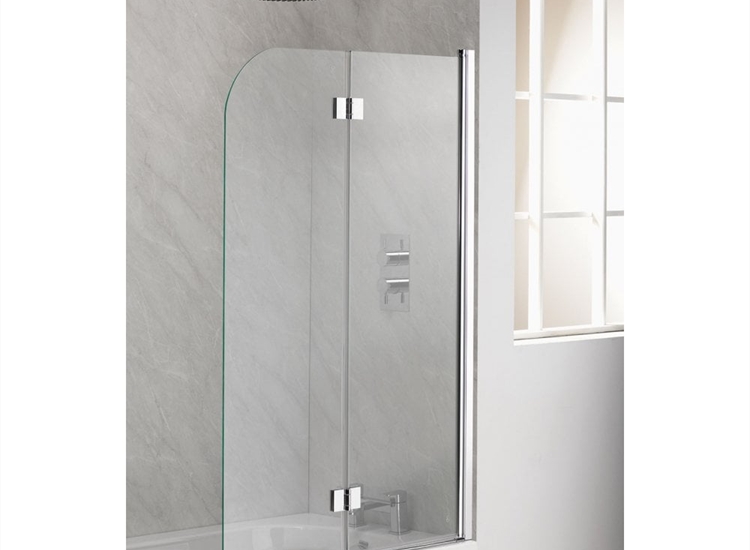 Genesis 2-Fold Curved Bath Screen - 1350 x 900mm