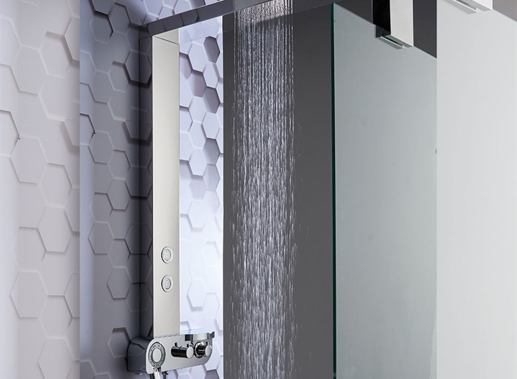 Monza Shower Column with Integrated Rainfall Head, Body Jets & Shower Kit