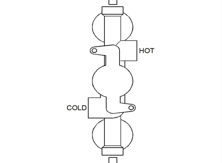 Ohio Triple Thermostatic Shower Valve with 2 Outlets (controls 2 functions, simultaneously)