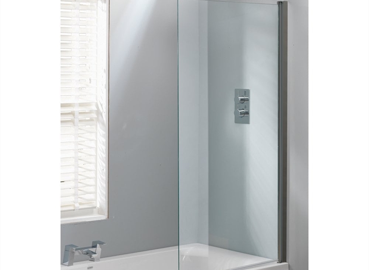 Genesis Square Bath Screen - Gunmetal Frame - 1500 x 800mm