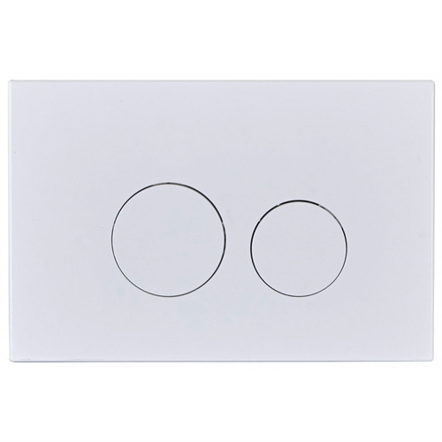 Ohio Round Push-Button & Plate - White (For Ascent Pneumatic Cistern & Frames)