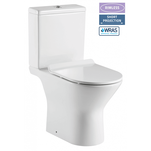 Venice Rimless Open Sided WC including Soft Close Seat