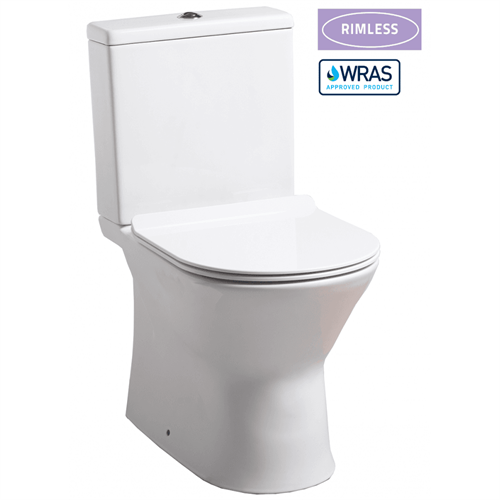 Venice Rimless Closed Sided WC including Soft Close Seat