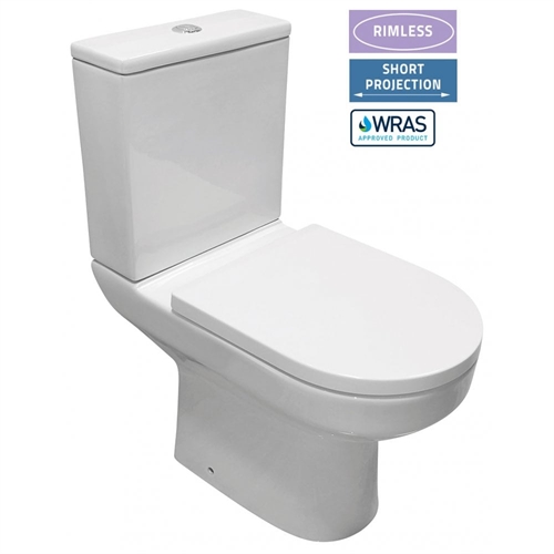 Evora Rimless Open Sided WC including Soft Close Seat