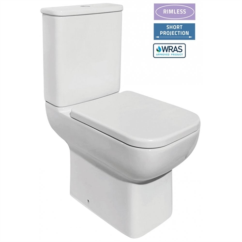 Aveiro Rimless Open Sided WC including Soft Close Seat