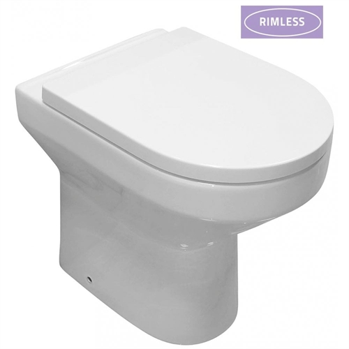 Evora Rimless Back-to-Wall Pan & Soft Close Seat