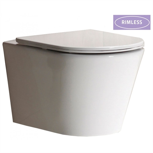 Oregon Rimless Wall-Hung Pan & Soft Close Seat