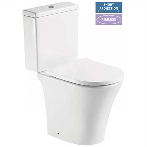 Rimini Rimless Short Projection WC including Soft Close Seat