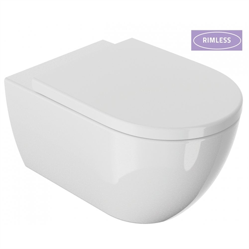 Naxos Rimless Wall-Hung Pan & Soft Close Seat