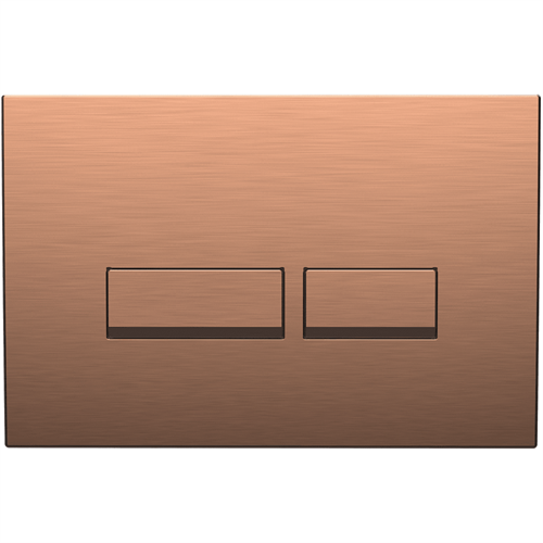 Nevada Square Push-Button & Plate - Brushed Bronze (For Ascent Pneumatic Cistern & Frames)