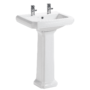 Classic Nouveau 600 x 485mm Basin & Pedestal
