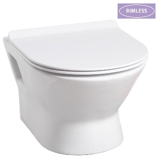 Venice Rimless Wall-Hung Pan & Soft Close Seat
