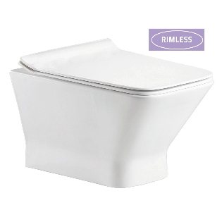 Verona Rimless Wall-Hung Pan & Soft Close Seat

