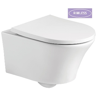 Rimini Rimless Wall-Hung Pan & Soft Close Seat

