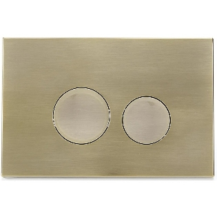 Ohio Round Push-Button & Plate - Brushed Brass (For Ascent
Pneumatic Cistern & Frames)
