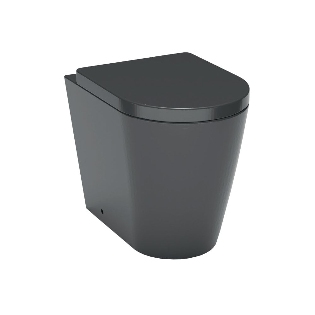 Utah Matt Black Back-to-Wall Pan & Soft Close Seat
