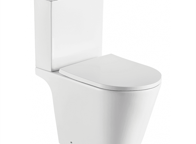 Oregon Rimless Open-Back WC including Soft Close Seat