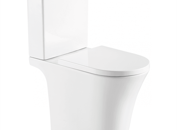 Rimini Rimless Comfort Height Open Back WC including Soft Close Seat