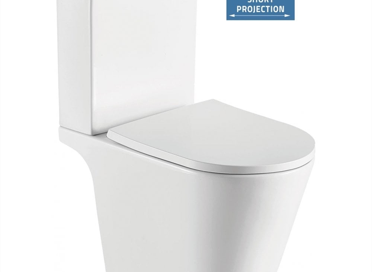 Oregon Rimless Open-Back WC including Soft Close Seat