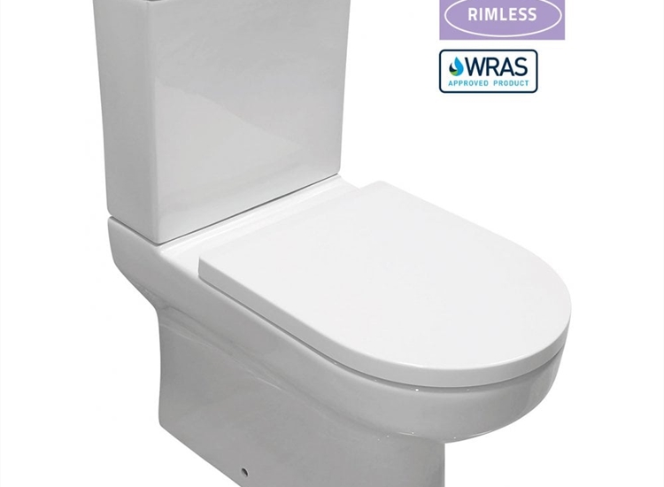 Evora Rimless Closed Sided WC including Soft Close Seat