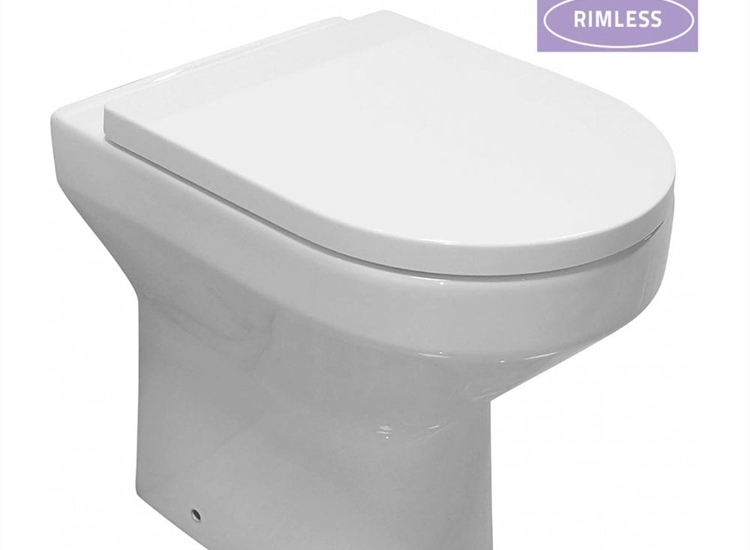 Estoril Tall Rimless Back-to-Wall Pan & Soft Close Seat