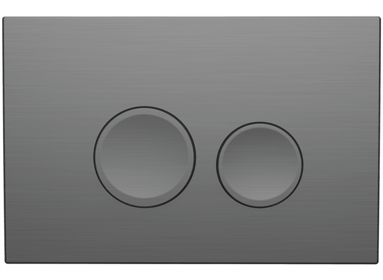 Ohio Round Push-Button & Plate - Gunmetal Grey (For Ascent Pneumatic Cistern & Frames)