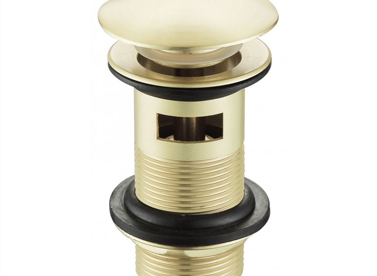 QX Click-Clack Basin Waste - Brushed Brass