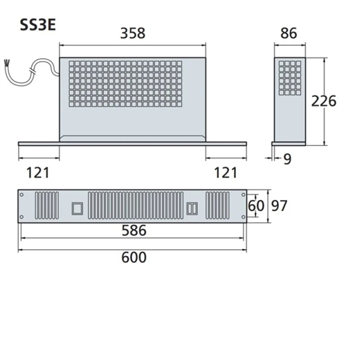 Smiths SS3E Electric Space Saver c/w Brushed Steel Grille