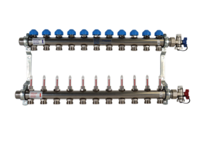 Polypipe 10 Port Stainless Steel EuroCone UFH Manifold - UFH12760EC