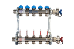 Polypipe 5 Port Stainless Steel EuroCone UFH Manifold - UFH12755EC