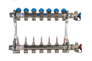 Polypipe 7 Port Stainless Steel EuroCone UFH Manifold - UFH12757EC