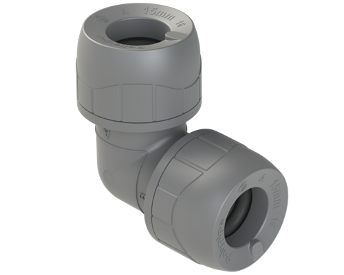 Polyplumb Enhanced Grey 22mm Elbow PB122EG