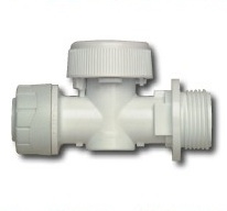 Polyplumb Appliance Valve (White) 15mm x 3/4" Warm/Cold PB6115