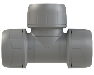 Polyplumb Enhanced Grey 22mm Tee PB222EG