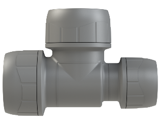 Polyplumb Enhanced Grey 22mm x 15mm x 22mm Tee PB1422EG