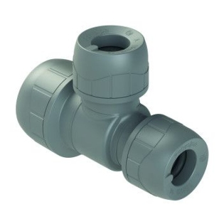 Polyplumb Enhanced Grey 22mm x 15mm x 15mm Tee PB1522EG