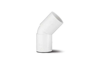 Polypipe Overflow System 45 Bend Solvent White - NS55