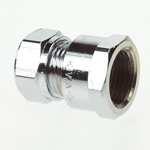 COMPRESSION FEMALE IRON COUPLING CHROME